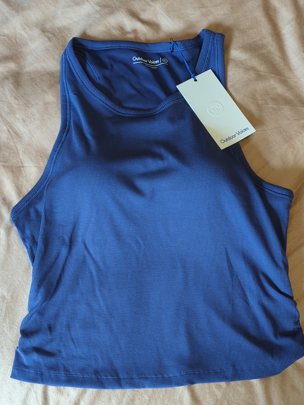NWT Outdoor Voices Women's Ribbed Tank Top (NAVY)